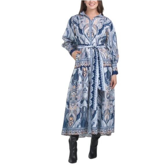 NANCY YANG Belted Shirt Dress - Picture 1 of 4